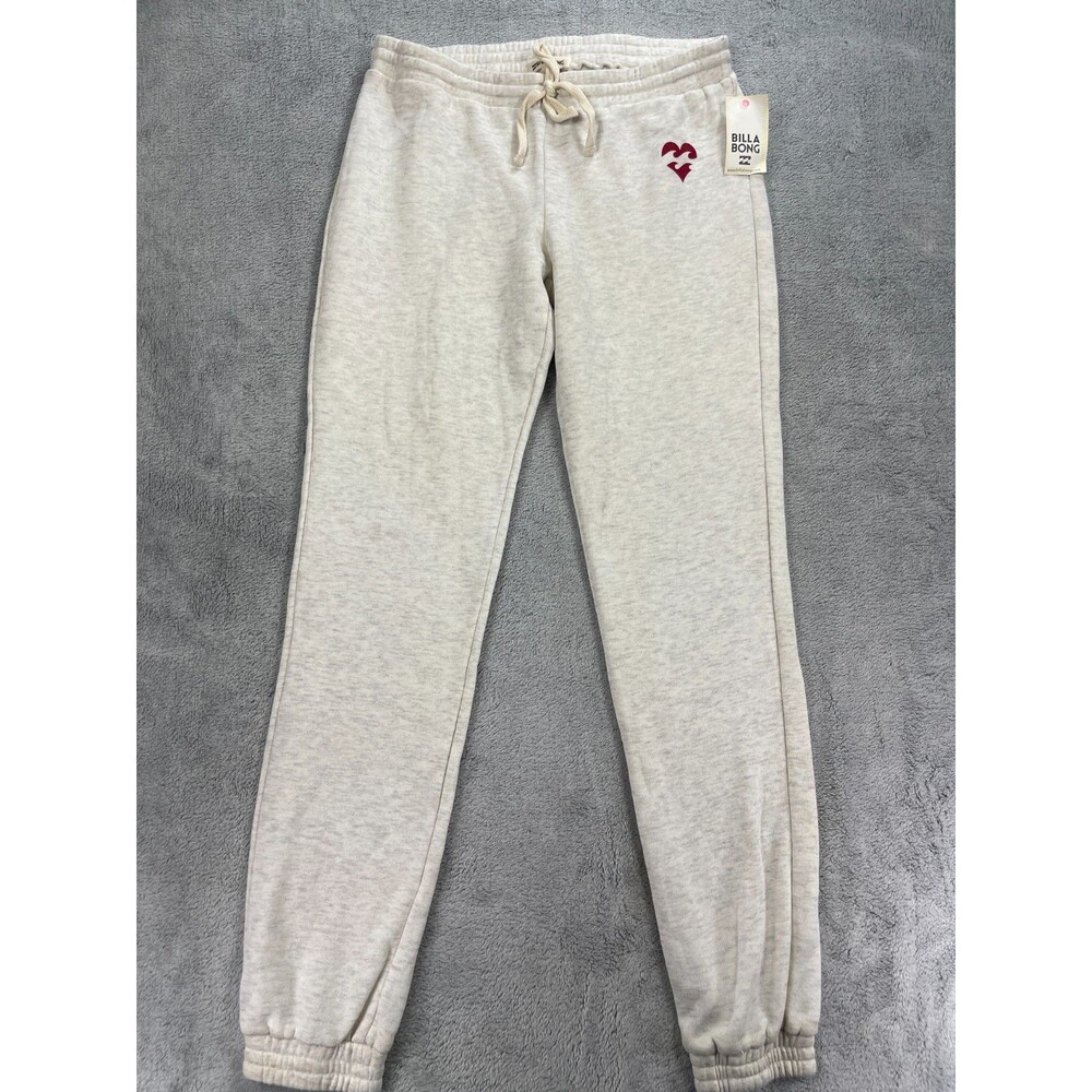 Billabong Sweatpant Womens Medium Beige Cotton Drawstring Waist No Pockets‎